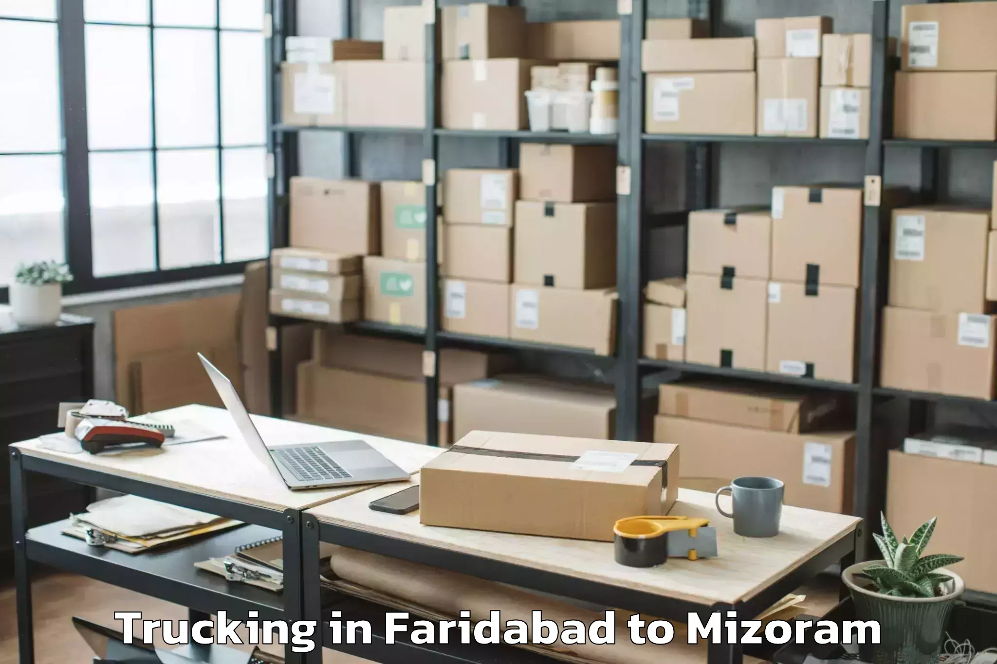 Book Your Faridabad to Hnahthial Trucking Today